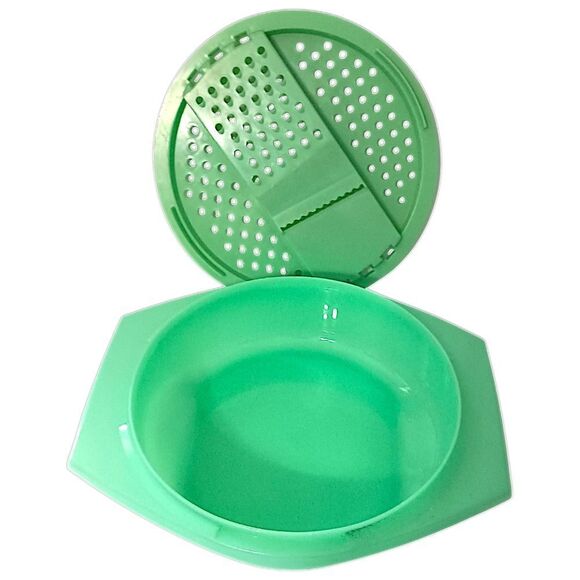 Tupperware Cheese Grater Slicer Bowl 787 3  786 4 Jadeite Green No Lid Vintage - Picture 10 of 16